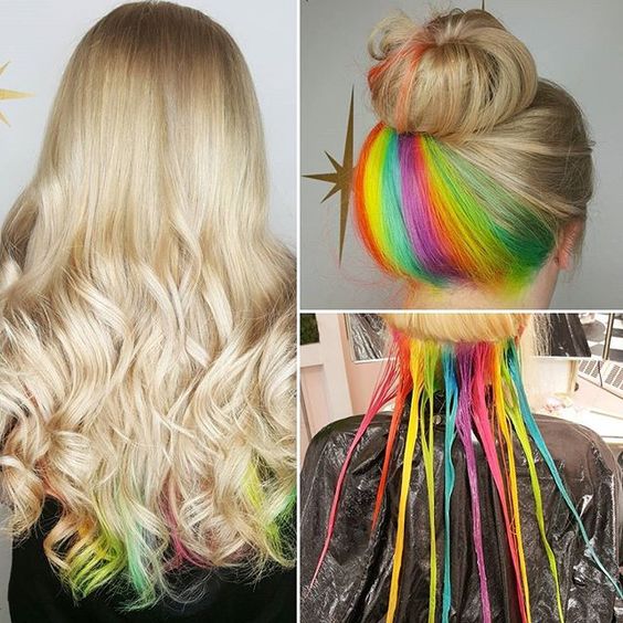 hidden rainbow hair