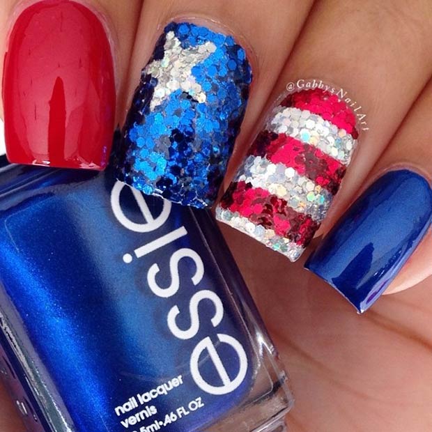 seguins nail art
