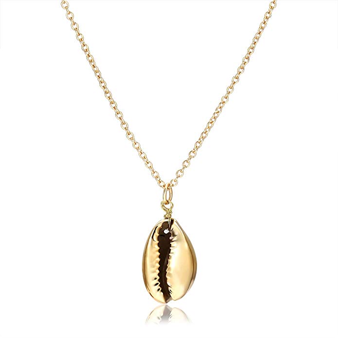 pendiente de caracol dorado