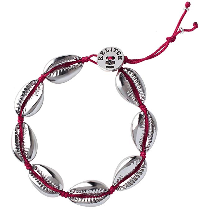 pulsera de conchas plateadas