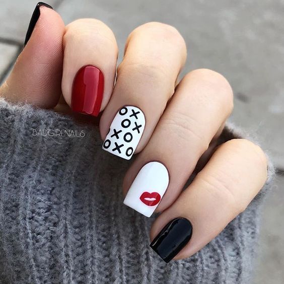 uñas san valentín