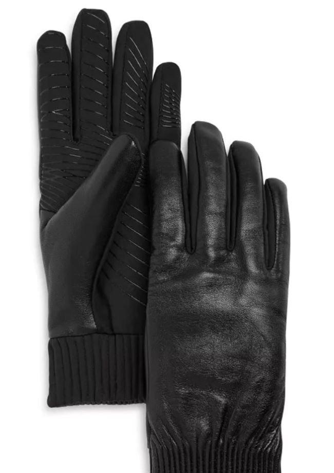 guantes en piel negros